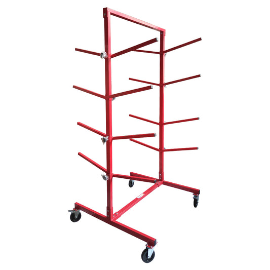 Heavy-Duty Floor Mobile Bumper Storage Stand Adjustable, Portable, Steel Frame