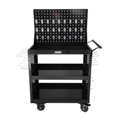 31.5" H Tool Cart,Garage Workbench Metal top Storage Mobile Auto Organizer