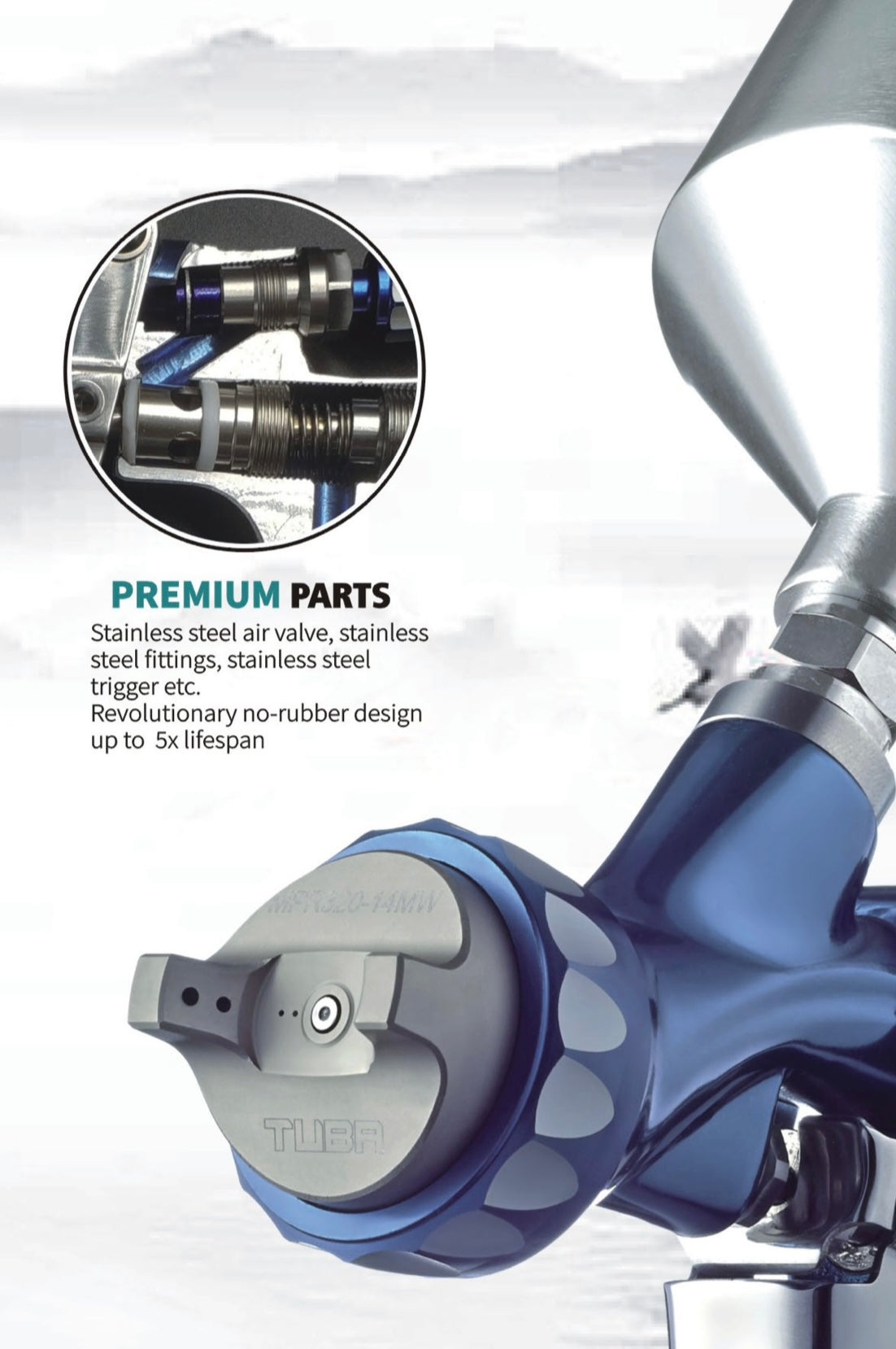HVLP Gravity Paint Gun Sprayer