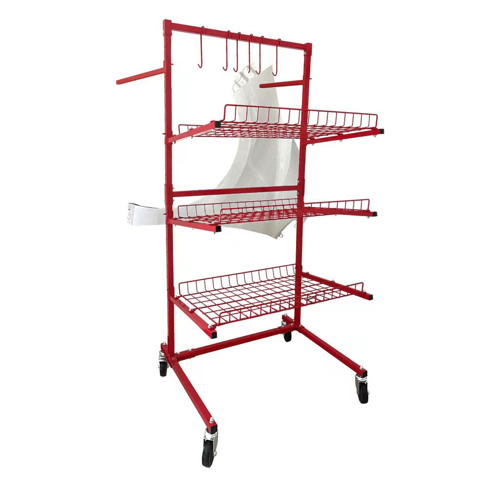 Yuresi Garage Storage Trolley Shelves – Hanging Utility Rack for Workshop & Home Organization Auto