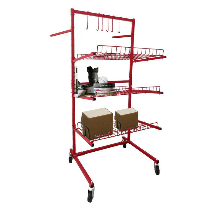 Yuresi Garage Storage Trolley Shelves – Hanging Utility Rack for Workshop & Home Organization Auto